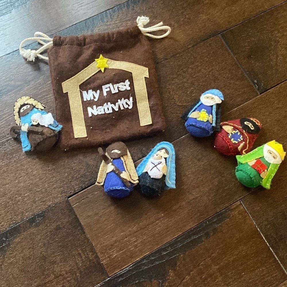 My first nativity childs handmade craft 7 pieces‎